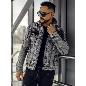 Šedá pánská džínová bunda Bolf AK588 - L