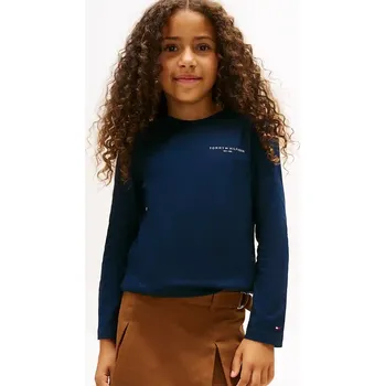 Dětské bavlněné tričko s dlouhým rukávem Tommy Hilfiger KS0KS00655.128.176.9BYA námořnická modř 59X, vel. 176