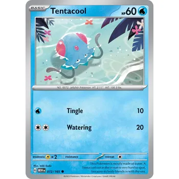 Sběratelská karetní hra Tentacool MEW 072/165 - reverse holo