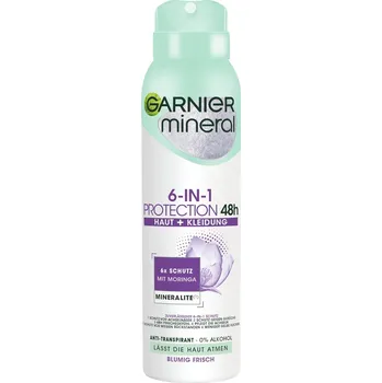 Garnier Mineral 6 v 1-48H antiperspirant s moringou a minerály Květinová svěžest 150ml
