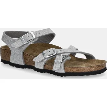 Dívčí sandály Dětské sandály Birkenstock Kumba stříbrná barva, 1030536 1030536.24.35 SLV, EUR 35