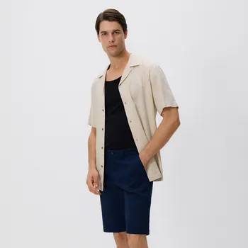 Pánské kalhoty Reserved - Šortky chino regular - tmavomodrá - 0047V-59X - 0047V-59X-32