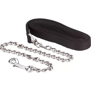 Vodítko pro psa Vodítko Covalliero s řetízkem, černé, 2,5 m