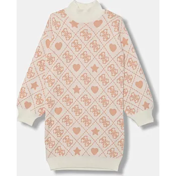 Dámské šaty Dětské šaty s příměsí vlny Guess oranžová barva, mini, J5BK03 Z3K10 J5BK03.Z3K10.9BYA 24X, vel. 125-135