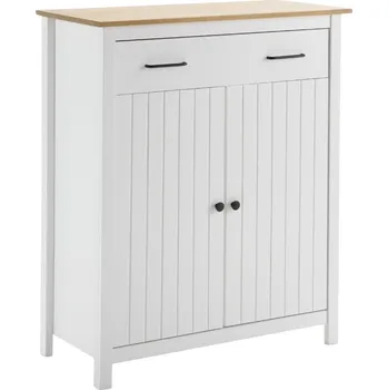 Komoda Bílá borovicová komoda Marckeric Miranda 90 x 40 cm