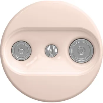 Elektrická zásuvka Kliklap - Retro účastnická zásuvka TV+R (koncová) bez rámečku starorůžová