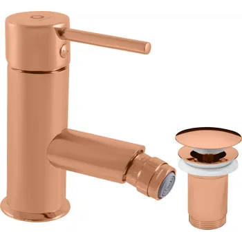 Vodovodní baterie SEINA - Bidetová baterie s výpustí, Zlatá růžová - kartáčovaná SE945.0KZRK, RAV Slezák Barva: ZLATÁ RŮŽOVÁ - kartáčovaná, Rozměr: 1/2"