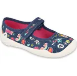 114Y482 - dívčí balerínky Befado modré,SUPER GIRL Velikost: 34