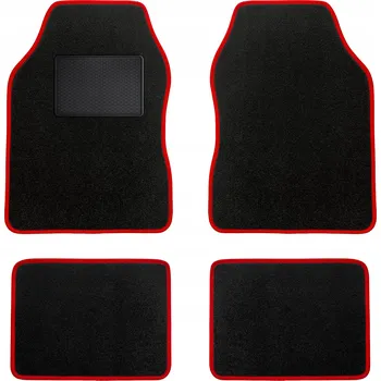 autokoberec Velurové autokoberce BASIC Univerzální s červeným lemováním