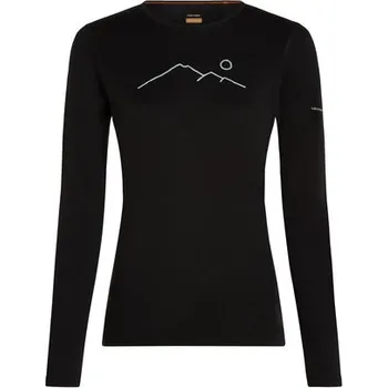 Dámské Termotričko Icebreaker Merino 200 Oasis LS Crewe Rainer Ridge Black XL + Doprava zdarma