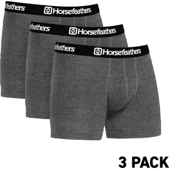 Trenýrky Boxerky Dynasty 3Pack - heather anthracite velikost S