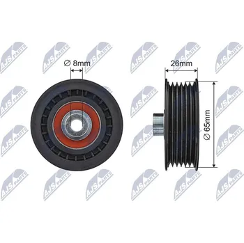 Napínací kladka, žebrovaný klínový řemen NTY RNK-FR-062
