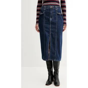Dámská sukně Džínová sukně Pepe Jeans modrá barva, maxi, PL9011869 55J, vel. XS
