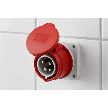 Elektrická zásuvka Mennekes 1496 32A 4P 400V IP44 6h úhlová