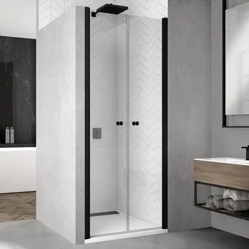 RONAL SOLINO Dvoukřídlé dveře černá mat bílé linky SOL207000688