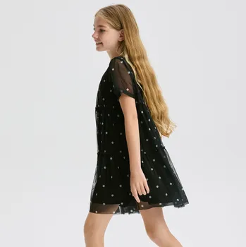 Dětská móda Reserved - Tylové šaty - černý - 234FW-99X - 234FW-99X-U12