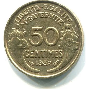 FRANCIE. 50 centimes 1932.