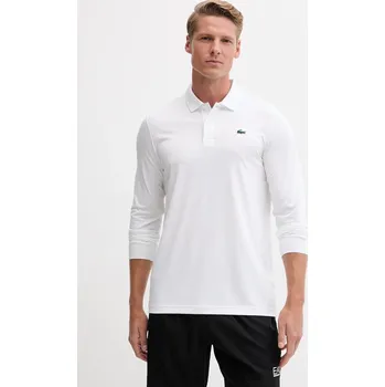 Pánská móda Tričko s dlouhým rukávem Lacoste DH2615 bílá 00X, vel. XL