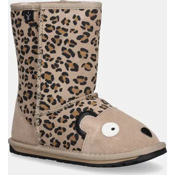 Dívčí sněhule Dětské semišové sněhule Emu Australia Cheetah béžová barva, K11103 K11103.Cheetah 80X, EUR 31