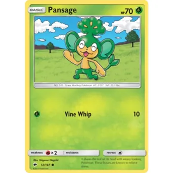 Karetní hra Pansage 012/147 - Burning Shadows Typ karty: Non-Holo