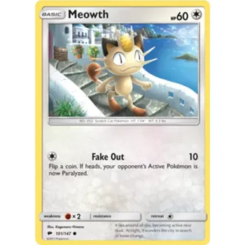 Sběratelská karetní hra Meowth 101/147 - Burning Shadows Typ karty: Non-Holo
