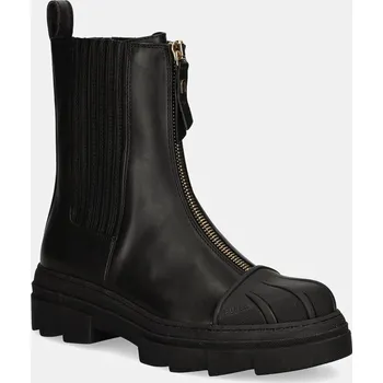 Dámská zimní obuv Kožené kotníkové boty Furla Gum Chelsea Boot dámské, černá barva, na platformě, YG95FGU BX3506 O6000 YG95FGU.BX3506.O6000 99X, EUR 39