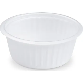 Jednorázové nádobí Termo miska polévková kulatá bílá 340ml/50ks