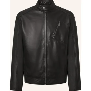 Strellson Pánská Kožená Bunda, černá, 48