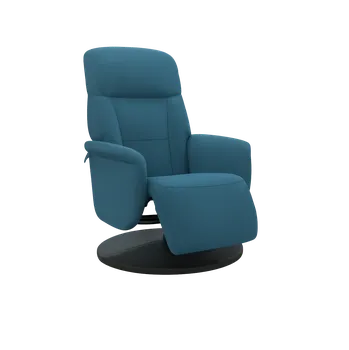 Křeslo Křeslo relaxační, polohovací, otočné, látka modrá, OPTIMA