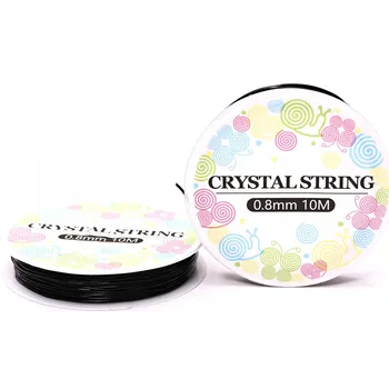 Magieprirody.cz Elastomer 0,8 mm – 10 m černý #ZB424 pružný návlekový materiál pro výrobu šperků