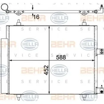 Výparník klimatizace BEHR HELLA SERVICE Kondenzátor klimatizace BHS 8FC 351 305-221