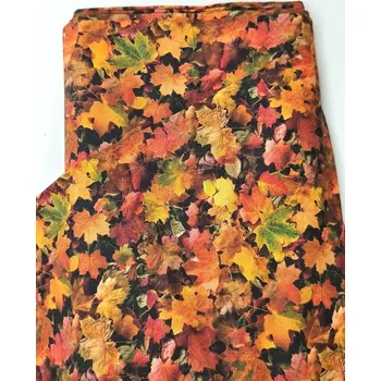 Bavlněná látka, cena za 1 metr, šíře 150 cm, PODZIM - LISTY