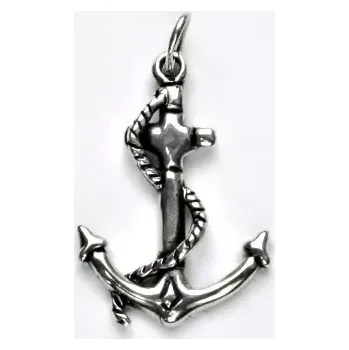 Přívěsek Stříbrný přívěsek lodní kotva - P 414 patina (Stříbrná kotva)