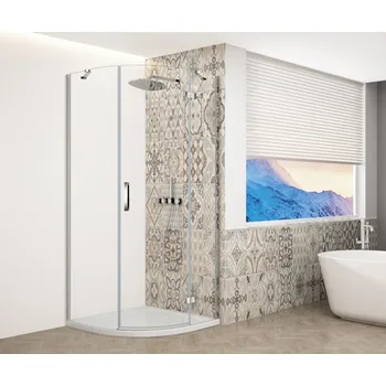 TRINITY CHROME čtvrtkruhový sprchový kout 900x900mm, čiré sklo, pravé GT6590CR-CH