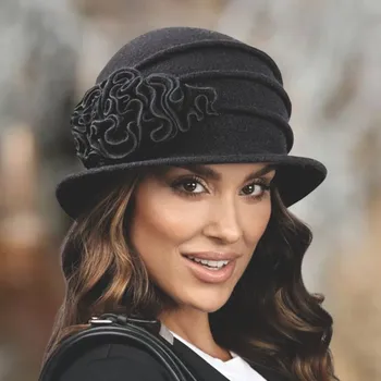 Klobouk KRUMLOVANKA Dámský zimní klobouček W-0087/693 antracitový