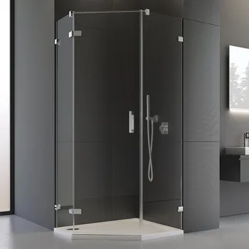 RONAL PUR Jednokřídlé dveře levé pro pětiúhelník chrom Durlux PUR51GSM21022