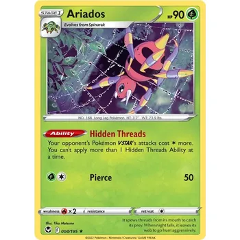 Sběratelská karetní hra Ariados 004/195 - Silver Tempest Typ karty: Holo