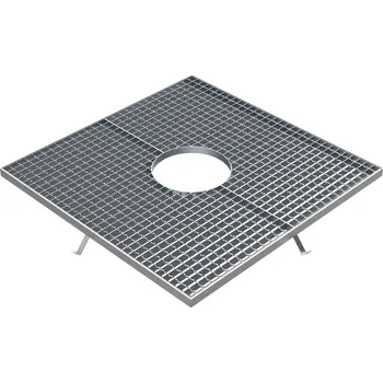 Příslušenství pro zahradní stavbu Plechová stromová mříž GRID 100 - 100 x 100 cm s instalačním rámem