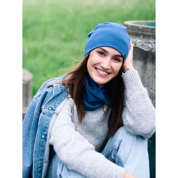 Nákrčník Doke Set čepice a nákrčník organic dark blue