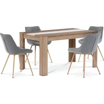 Jídelní set Jídelní set 1+4 MDF Dub Sonoma/šedá