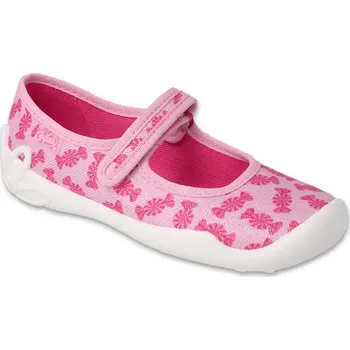 Dívčí bačkory 114Y524 - dívčí balerínky Befado růžové bonbony Velikost: 35