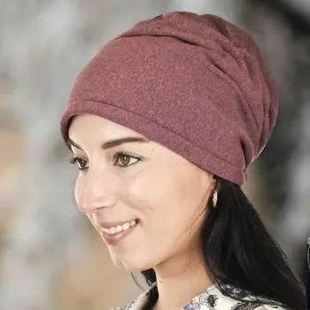 Čepice KRUMLOVANKA Dámská celoroční bavlněná čepice W-0034/D117 růžová