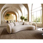 DELIFE 3-místná pohovka Larna 260x120 cm plyšový manšestr béžová