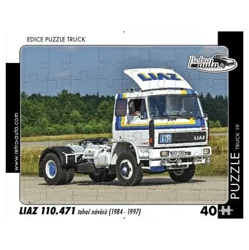 Puzzle RETRO-AUTA Puzzle TRUCK č.19 Liaz 110.471 tahač návěsů (1984-1997) 40 dílků