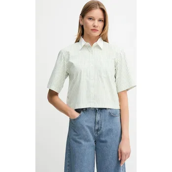 Pánská košile Bavlněná košile United Colors of Benetton 59T7DQ0CI zelená 07X, vel. L