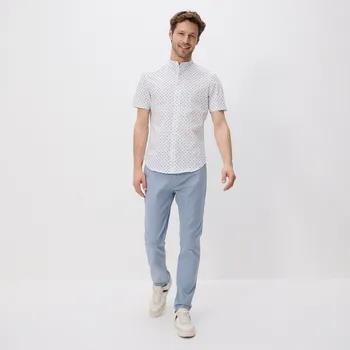 Pánské kalhoty Reserved - Bavlněné kalhoty chino slim - modrá - 8355H-55P - 8355H-55P-30