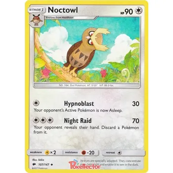 Sběratelská karetní hra Noctowl 107/147 - Burning Shadows Typ karty: Reverse Holo