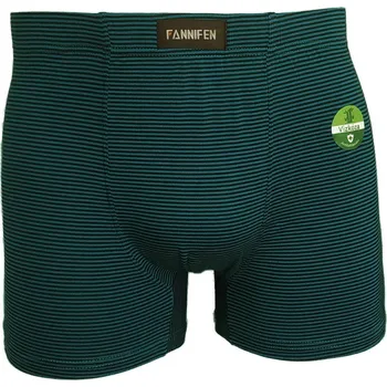 Boxerky FANNIFEN Pánské bambusové boxerky proužek M6723 Barva: petrolejová, Velikost: XL