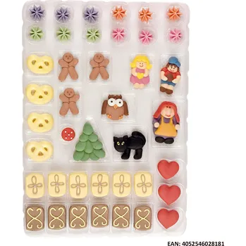 Jedlá dekorace na dort Günthart Cukrová sada Perníková chaloupka celkem 41 ks