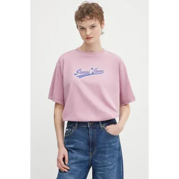 Pánská móda Bavlněné tričko Guess Jeans W5BI31.K8HM0 fialová 40X, vel. XL